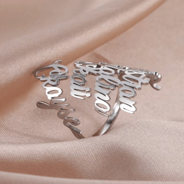 Custom Ring with 1 to 4 Engraved First Names 